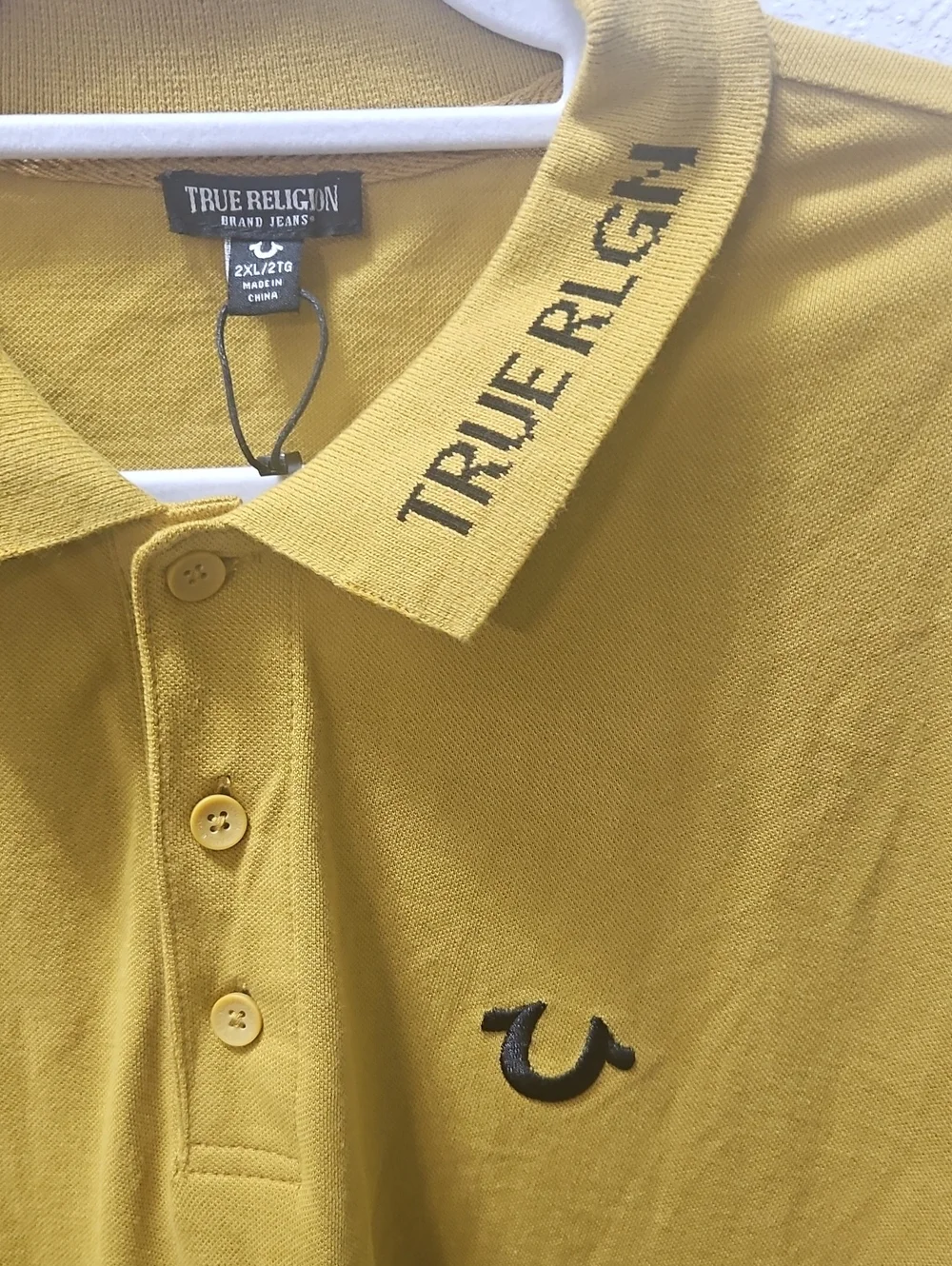 True Religion Men’s Yellow Polo Shirt